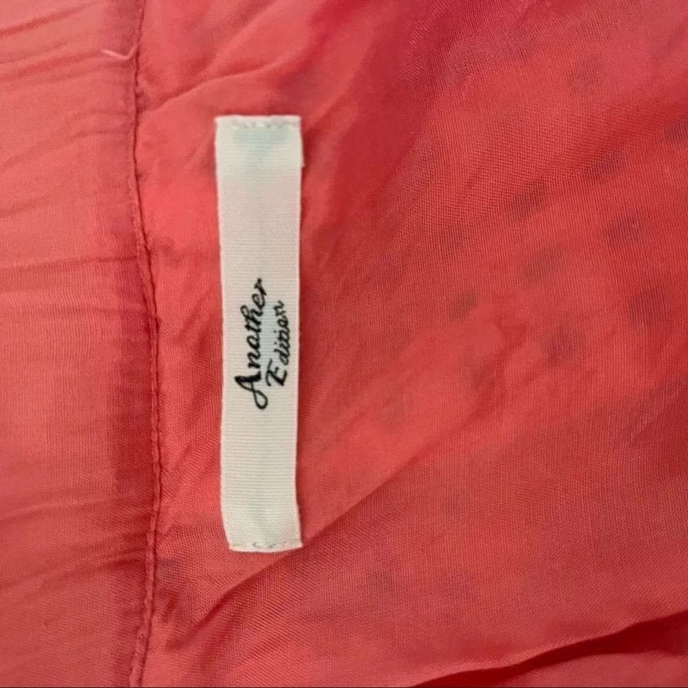 ANOTHER EDITION Japan sz S Bright Coral Orange Basket Woven Weave Skirt